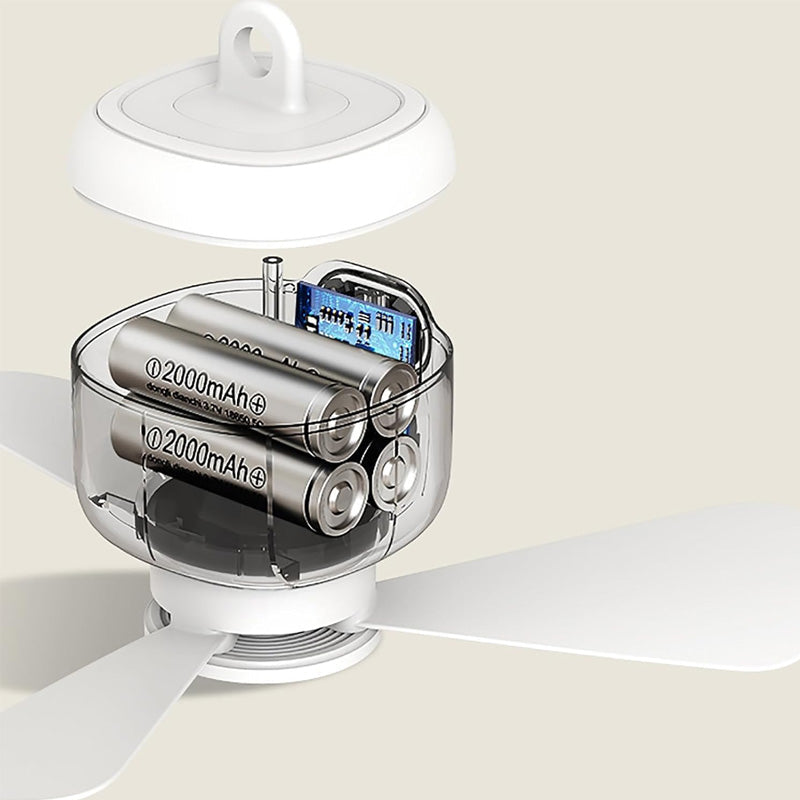 AeroGlow™ Ventilateur de Plafond Rechargeable | Fraîcheur & Éclairage Sans Fil ⭐