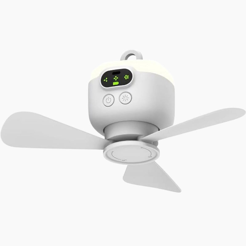 AeroGlow™ Ventilateur de Plafond Rechargeable | Fraîcheur & Éclairage Sans Fil ⭐