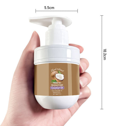 LumiSkin™ Crème Dépilatoire Visage Noix de Coco & Aloe Vera