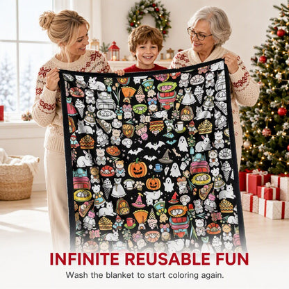 ColorJoy™ Couverture DIY à Colorier pour Toute la Famille | Plaisir Créatif & Chaleur Douillette