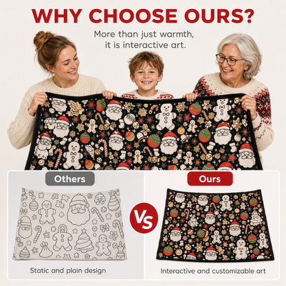 ColorJoy™ Couverture DIY à Colorier pour Toute la Famille | Plaisir Créatif & Chaleur Douillette