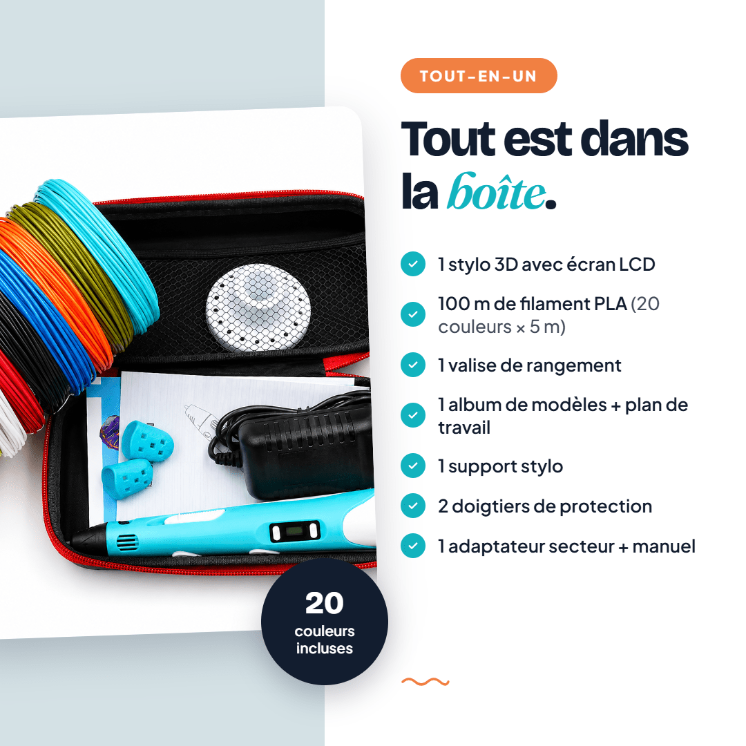 MagicDraw™ | Kit Stylo 3D | Donnez Vie aux Dessins de Vos Enfants