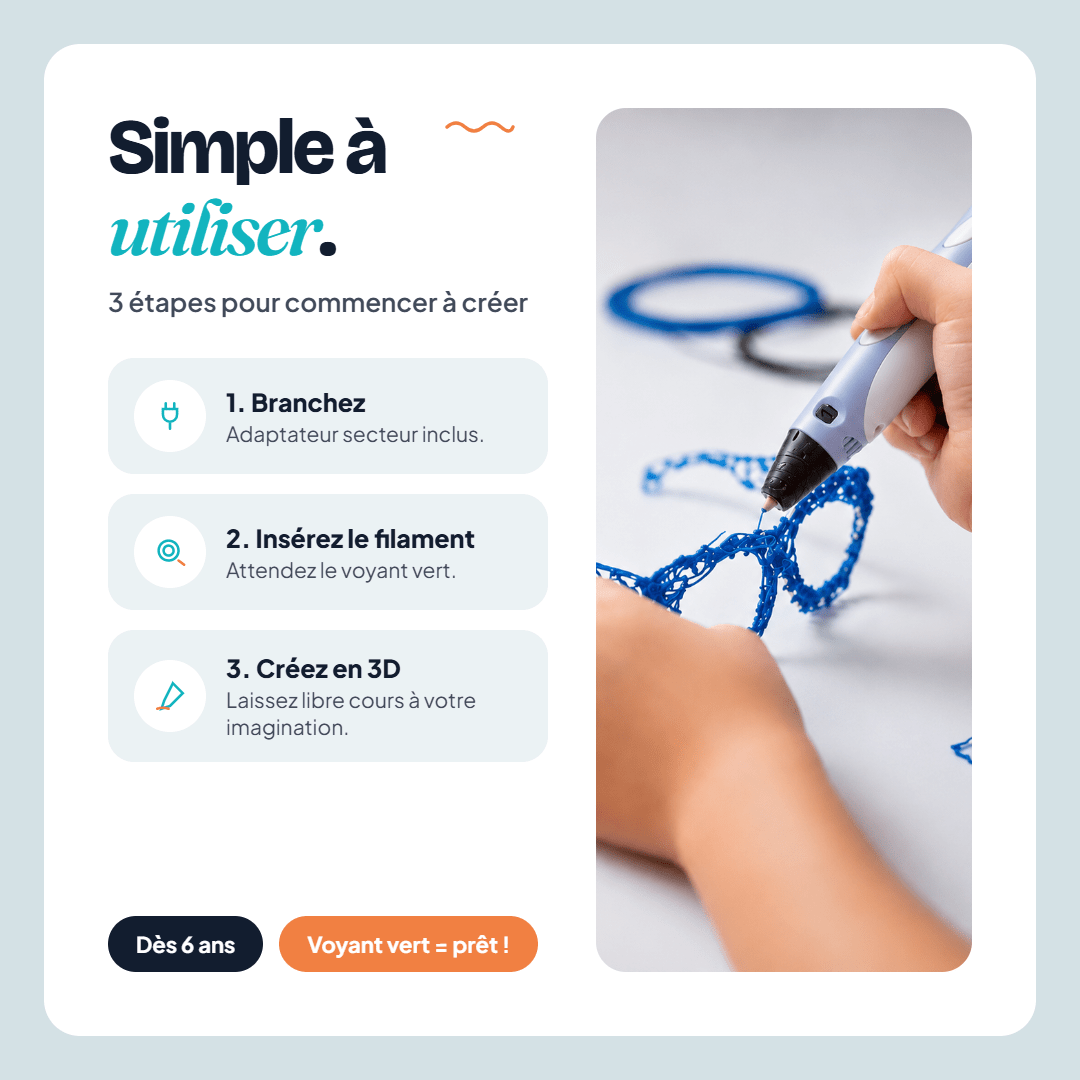 MagicDraw™ | Kit Stylo 3D | Donnez Vie aux Dessins de Vos Enfants