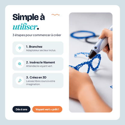 MagicDraw™ | Kit Stylo 3D | Donnez Vie aux Dessins de Vos Enfants