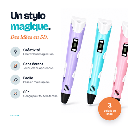 MagicDraw™ | Kit Stylo 3D | Donnez Vie aux Dessins de Vos Enfants