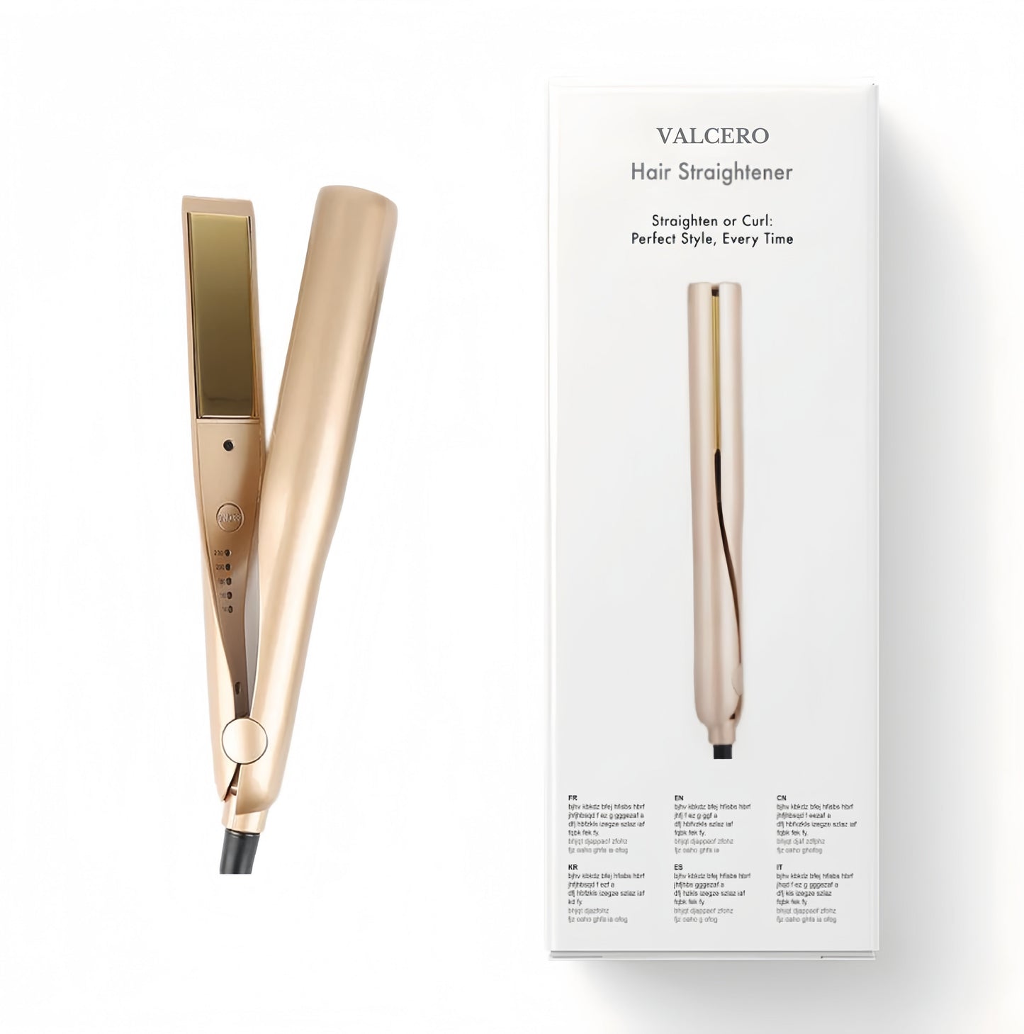 2-in-1 Hair Straightener & Curler | Adjustable Temperature | Ceramic Coating | Salon-Quality Results