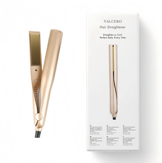 2-in-1 Hair Straightener & Curler | Adjustable Temperature | Ceramic Coating | Salon-Quality Results