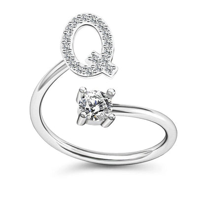 Personalized Initial Ring – Elegant and Custom Silver Jewelry