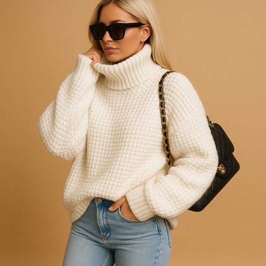 Warm knitted women’s sweater | Marjolein