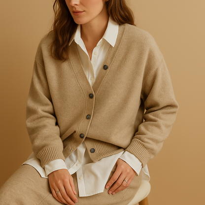 Warm knitted women’s sweater with a wool-look | Yara