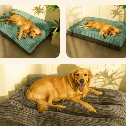 Supportive Dog Bed | Washable Plush Cushion | Non-Slip Base for Small & Large Dogs