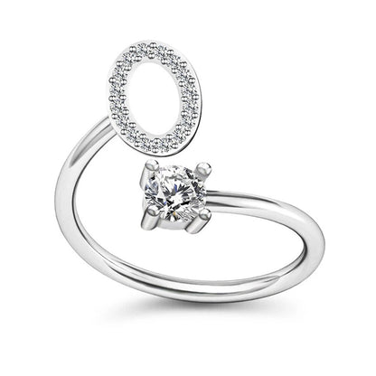 Personalized Initial Ring – Elegant and Custom Silver Jewelry