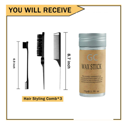 Hair Wax Stick | Strong Hold & Edge Control | Non-Greasy Styling for All Hair Types