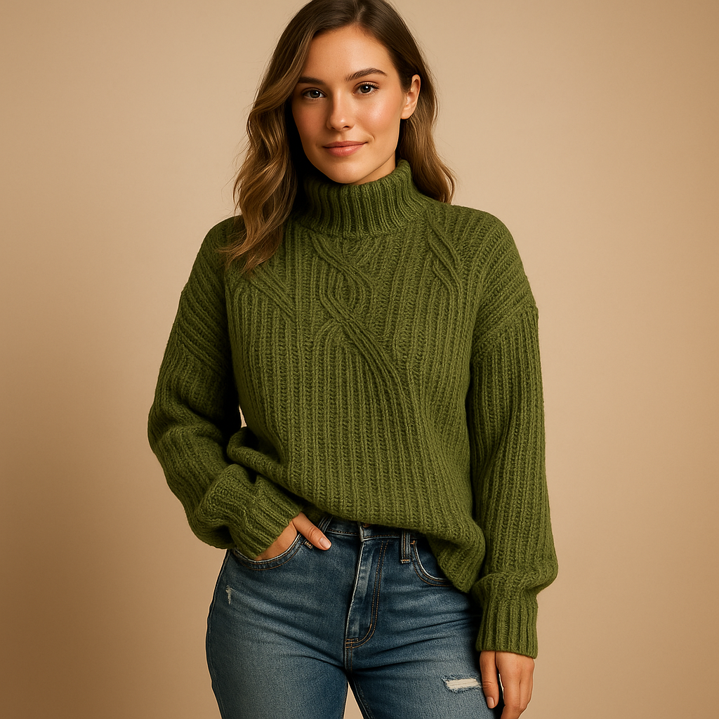 Soft knitted long-sleeve women’s sweater | Fleur