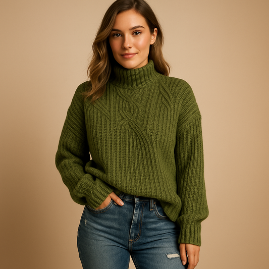 Soft knitted long-sleeve women’s sweater | Fleur